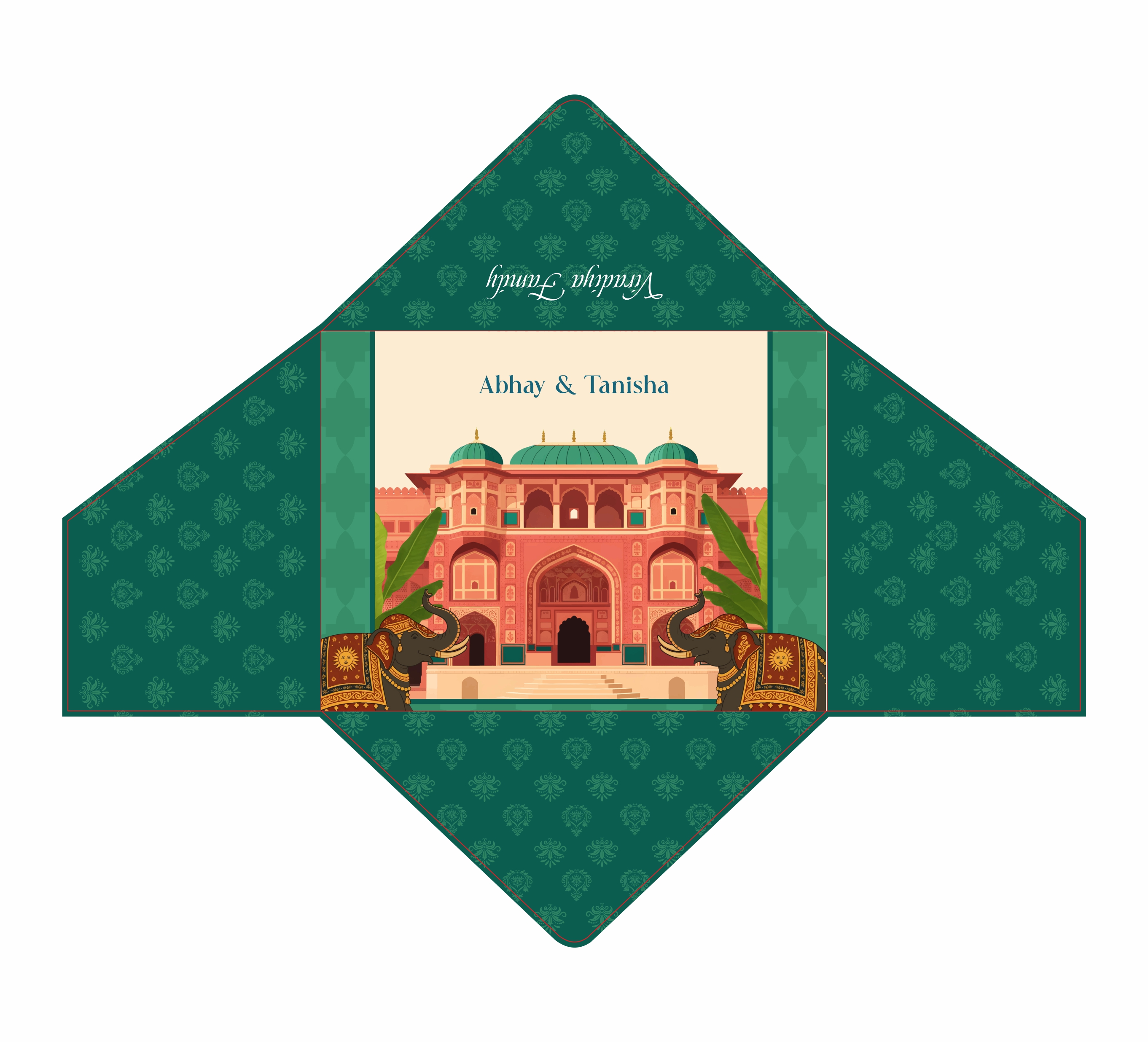 Pink Palace Couple Lifafa